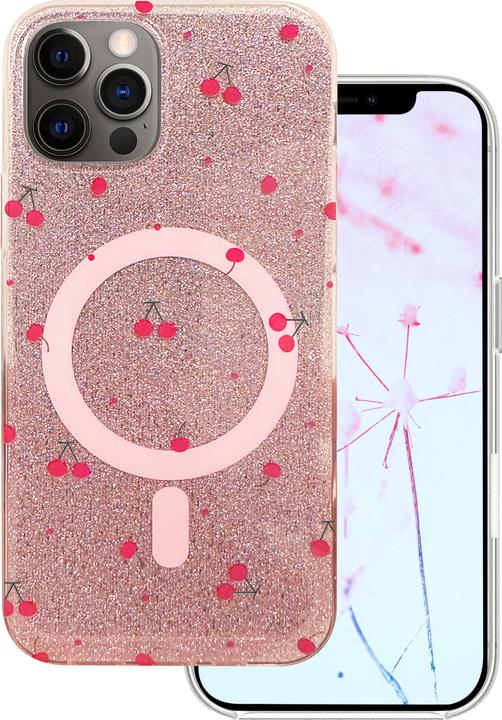 Produktbild OEM Cherry Mag case for iPhone 12 / 12 Pro 6,1" glitter (Apple iPhone 12, Apple iPhone 12 Pro)