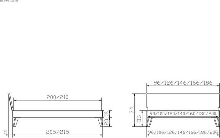 Actual product image Hasena Ancona (160 x 200 cm)