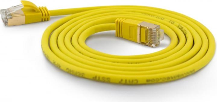Image du produit Wantec 0.20mCâble brut Cat.7 Câble patch S/STP RJ45 mâle sur jaune (S/FTP, CAT7, 0.20 m)