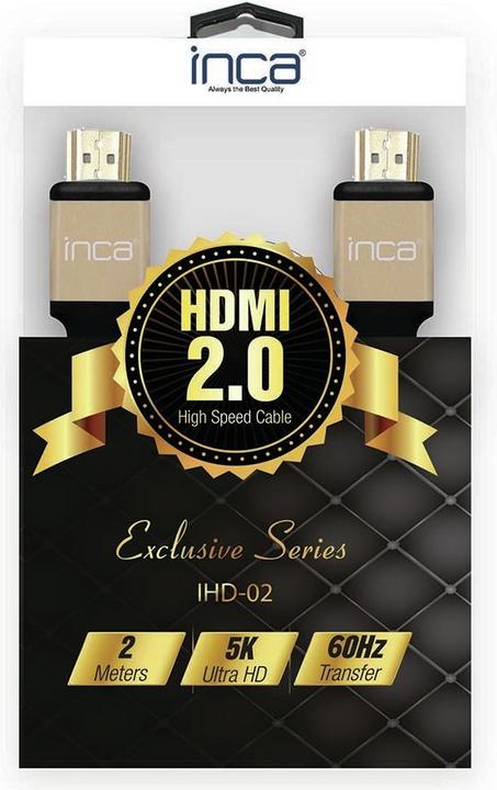 Actual product image Inca HDMI cable IHD-02 2.0 connection cable (2 m, HDMI, 2.0)
