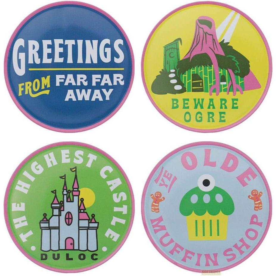 Fanattik, Sottobicchiere + Sottopentola, Shrek Untersetzer 4er-Pack (4 x, Sottobicchiere in vetro)