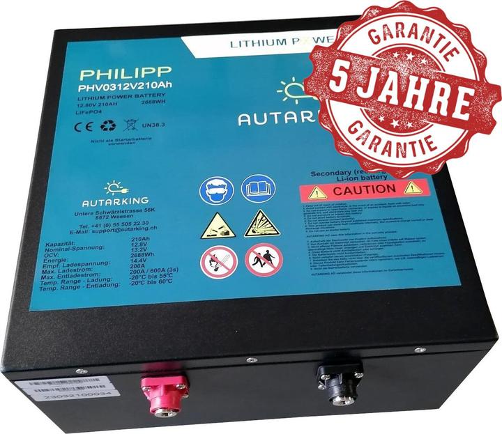 Produktbild Autarking Philipp Lithium 300Ah - PRO HEAT - 12.8V (12.80 V, 300 Ah)