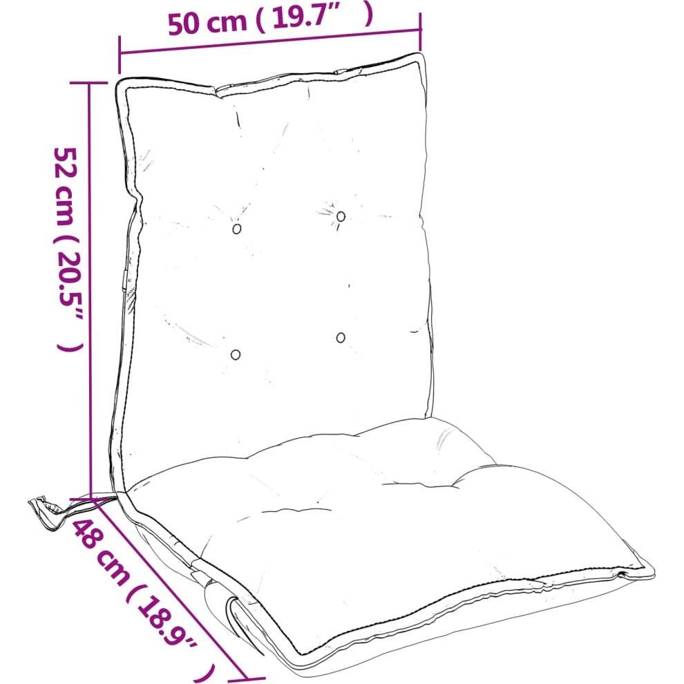 Thumbnail - VidaXL, Sitzkissen, Niedriglehner-Auflagen 6 Stk. Oxford-Gewebe (100 x 50 x 7 cm)