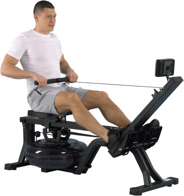 Actual product image Gorilla Sports Water rowing machine with training computer
