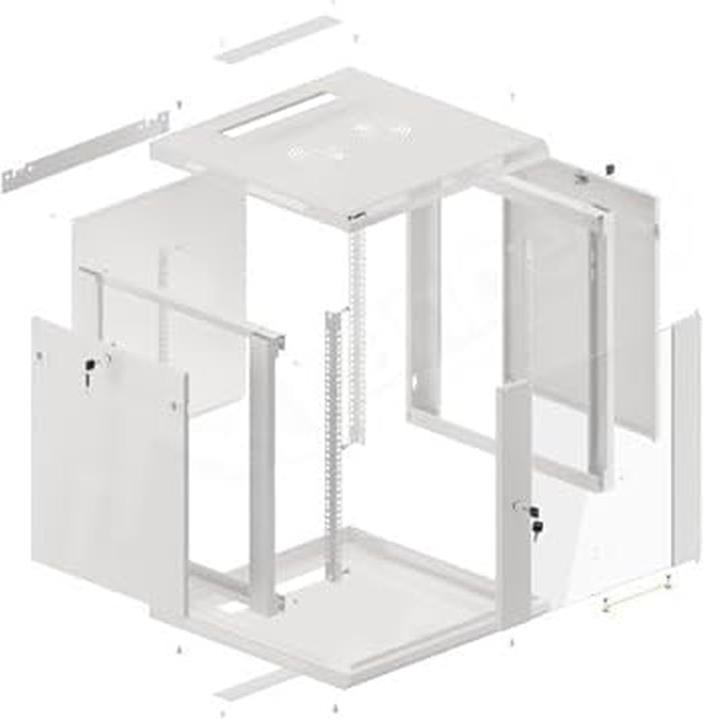 Actual product image Lanberg Wand- Rack 19 " 12U 600x600mm grau (12 RU, 19 inch rack)