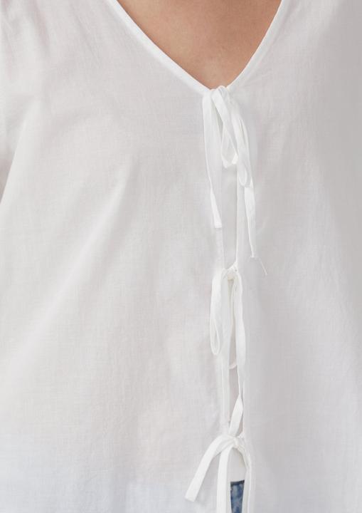 Immagine prodotto s.Oliver Bluse Baumwollbluse mit V-Ausschnitt und Puffärmeln (46)