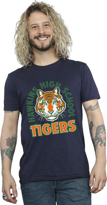 Actual product image Netflix Mens Stranger Things Hawkins Arch Tiger T-Shirt (3XL)