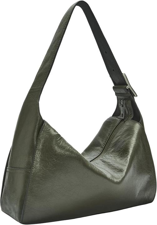 Actual product image Liebeskind Berlin Hobo M Lou Cracked Leather Forest