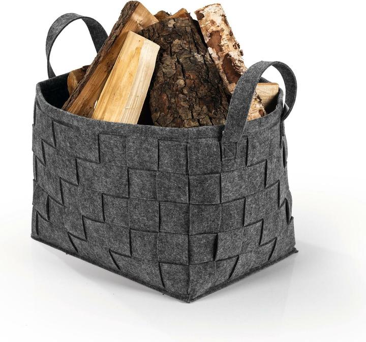 N8werk Panier de rangement en feutre 40 cm Gris foncé