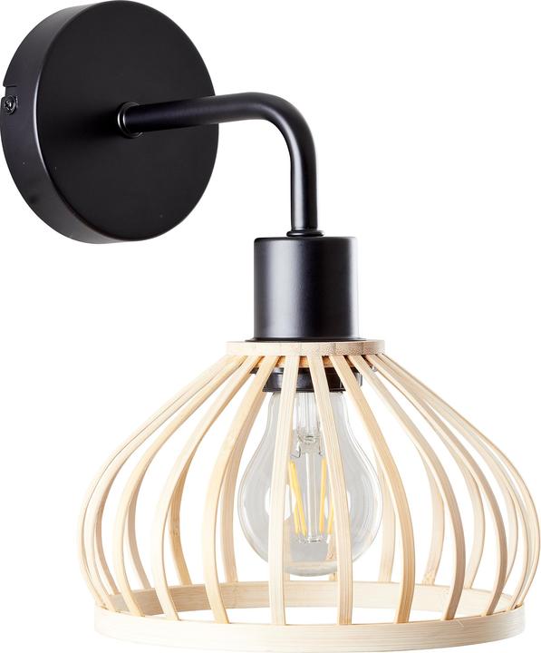 Produktbild Brilliant Norah Wandleuchte schwarz/natur (E27)