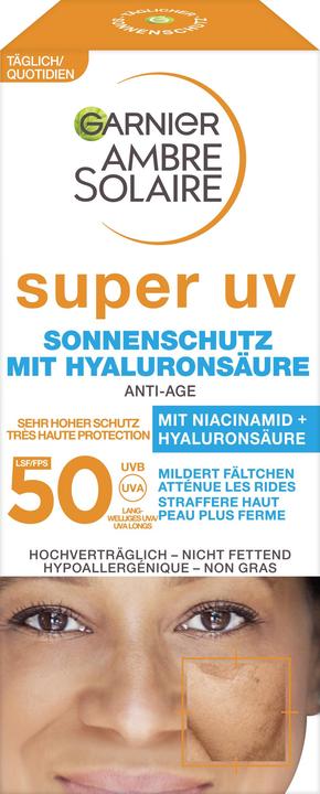Produktbild Garnier Ambre Solaire Super UV (Sonnencreme Gesicht, SPF 50, 50 ml, 70 g)