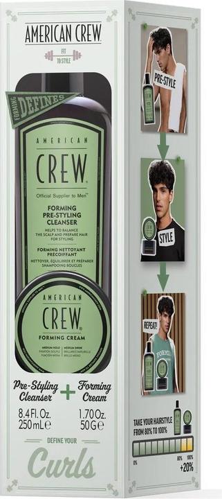 Actual product image American Crew Forming Duo Set with Pre-Styling Cleanser 250ml (Hair cream, Hair gel, 250 ml)