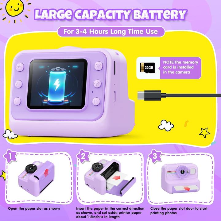 Image du produit HiMont Kinder-Sofortbildkamera mit Zubehör