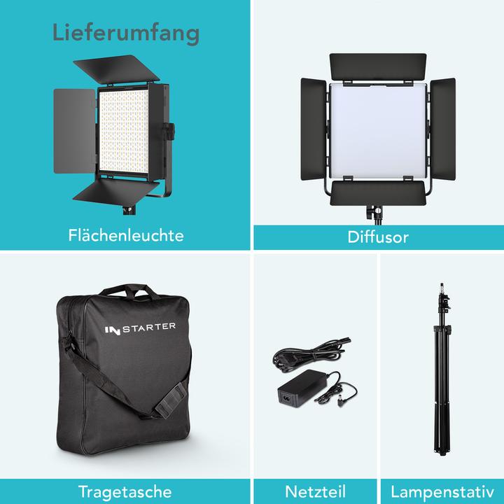 Actual product image Wiltec Spectar Bi-Colour LED Panel 5.2 Kit (Studio light)