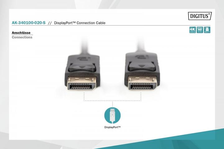 Image du produit Digitus DisplayPort — DisplayPort (2 m, DisplayPort, 1.2)