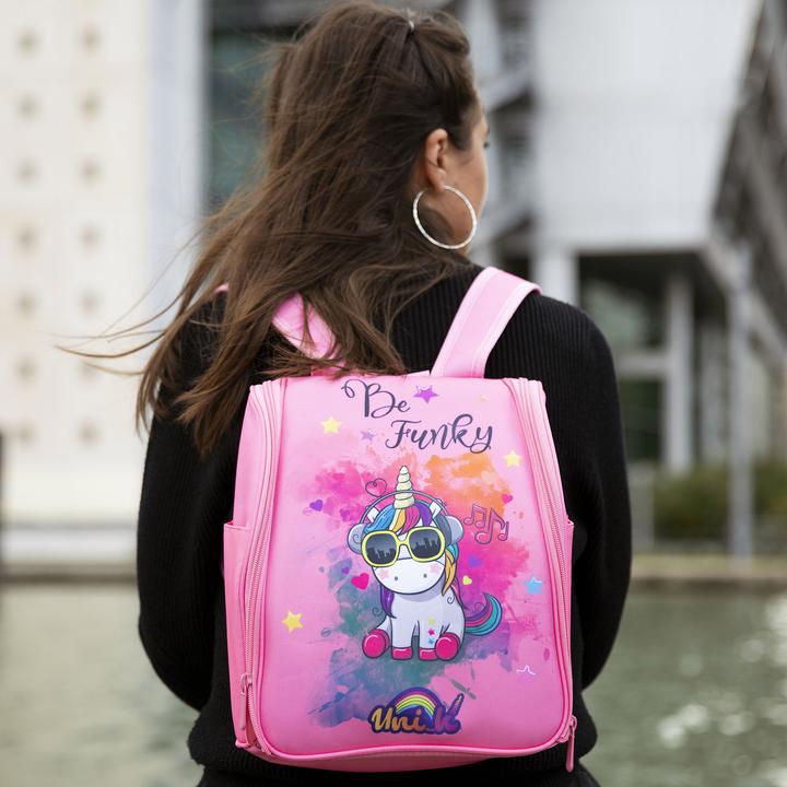 Actual product image Konix Mythics Unicorn BE FUNKY- Backpack (Switch, Switch Lite, Switch OLED)