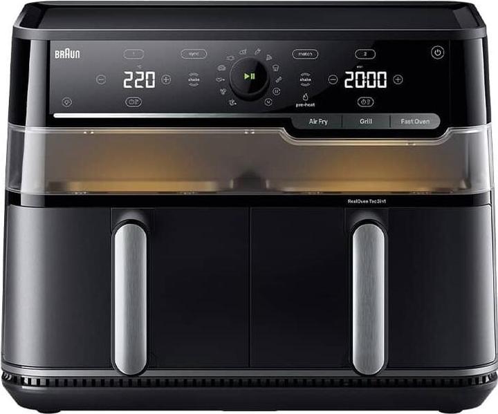 Braun TD5073IBK Twin Cook 5 Heissluft-Fritteuse 2x 5L