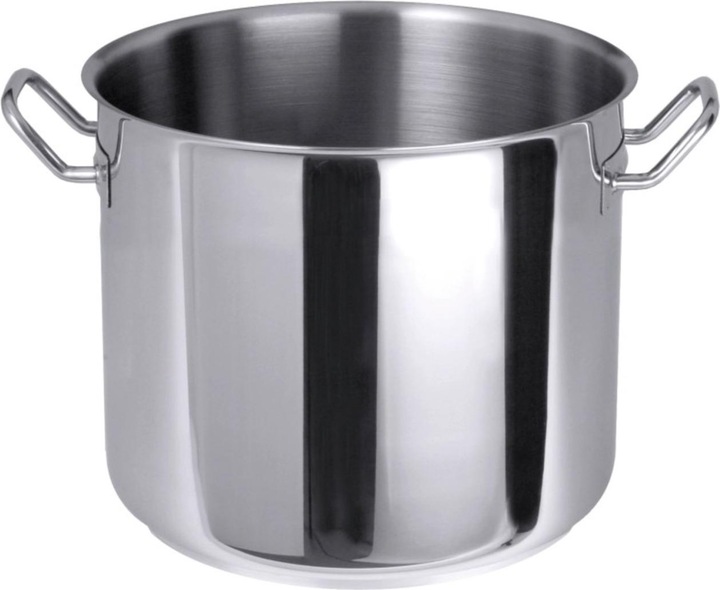 Actual product image Contacto Series Medium-height saucepan with stainless steel handles, base diameter (24 cm, Pot, Stainless steel)