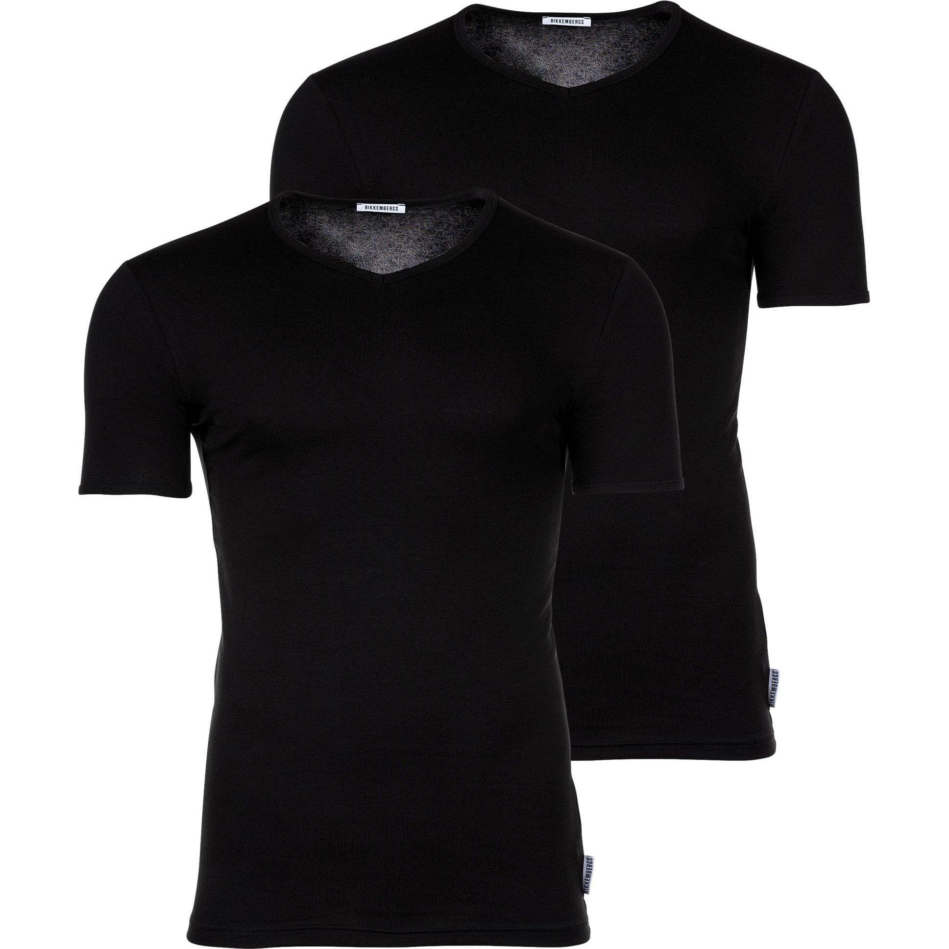 Bikkembergs, Herren, Shirt, T-Shirt Casual Figurbetont, Schwarz, (S)