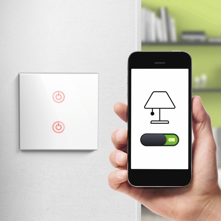 Actual product image Hama WiFi touch wall switch