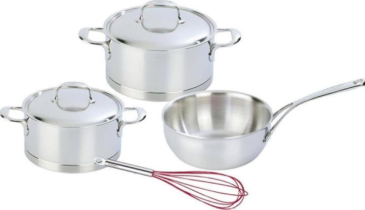 Actual product image Demeyere Atlantis 7 Starter Set 3pcs each 1x D41318 D41320 and D25920 (Pan set + pot set, Stainless steel)