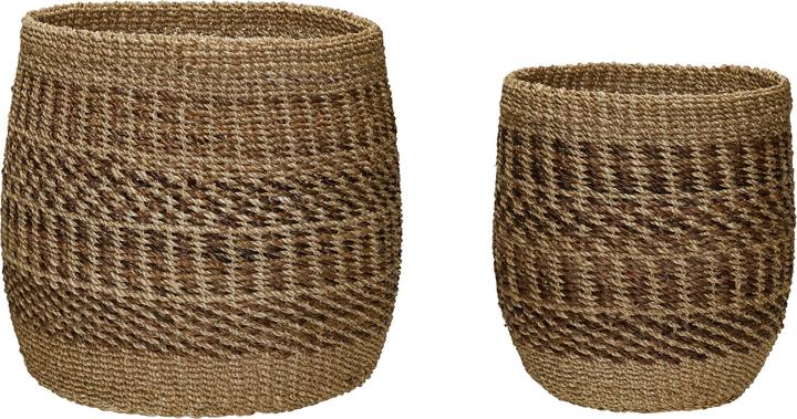 Actual product image Hübsch Ochre Baskets Ochre/Natural (set of 2) (2 x, 40 x 12 x 12 cm)