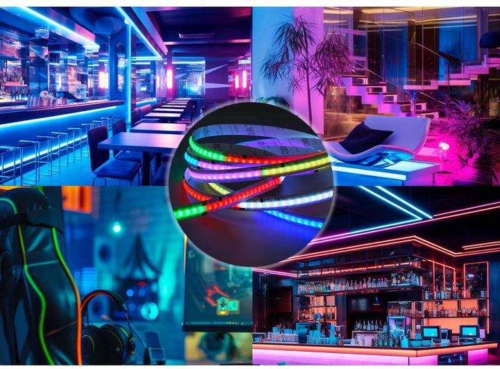 Actual product image Sygonix SY-5773494 LED light strip with plug 230 V 5000 mm RGB 1 pc. (RGB, 500 cm, Indoor)