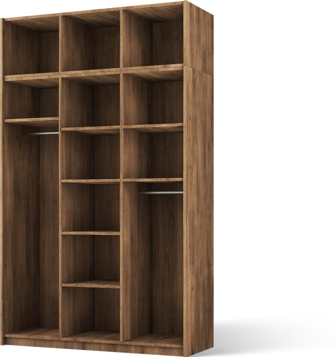 Produktbild ADRK Furniture Bregma III Drehtürenschrank mit Aufsatz (148 x 58 x 250 cm)