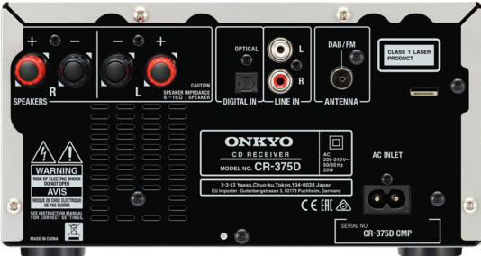 Image du produit Onkyo CS-375D (Lecteur de CD, Bluetooth, 2x 20 W)