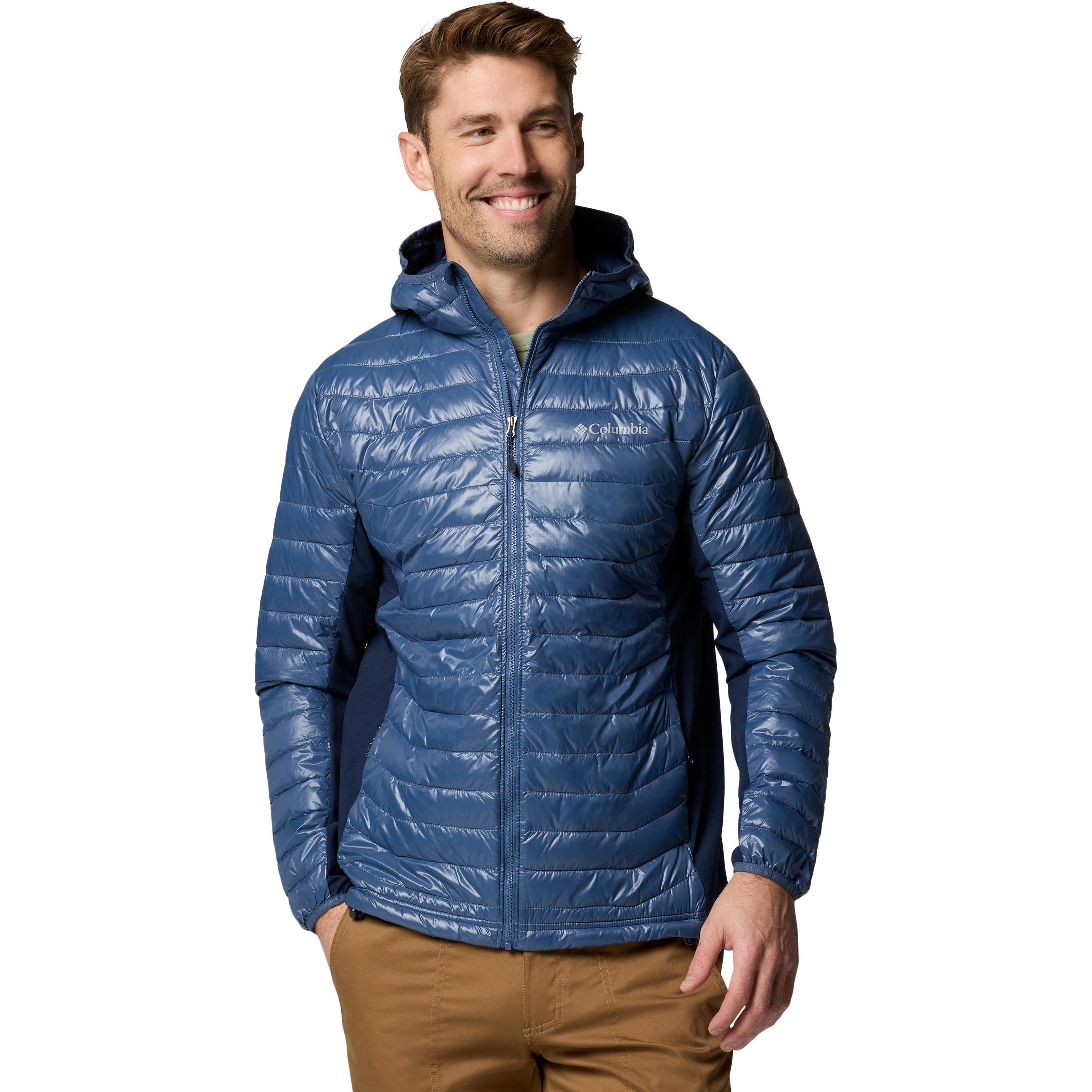 Columbia, Herren, Jacke, Powder Pass™ Hybrid Hooded Jacket (M), Blau, M