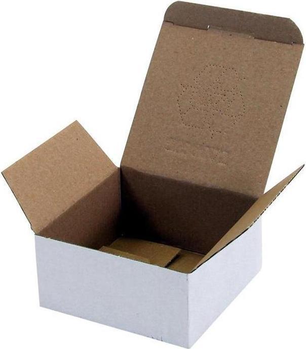 Image du produit Transpak Carton pliable 1 cannelure fond automatique dimensions 118x118x56mm qualité 1.1E blanc blanc (40 x)