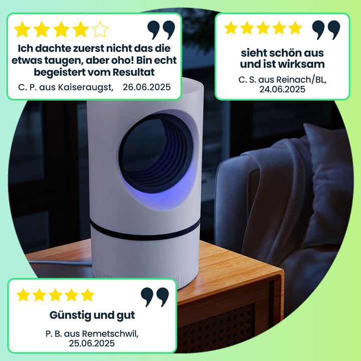 Actual product image Casativo Insektenvernichter mit UV-Licht & starker Saugfunktion, 5 W, weiss