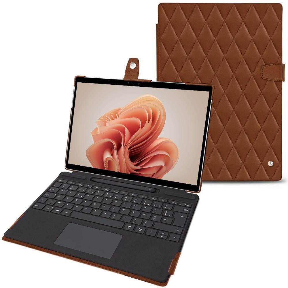 Noreve Lederschutzhülle Microsoft Surface Pro 9 (Surface Pro), Tablet Hülle, Braun