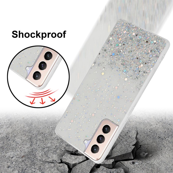 Actual product image Cadorabo TPU cover sparkling glitter (Samsung Galaxy S21+)