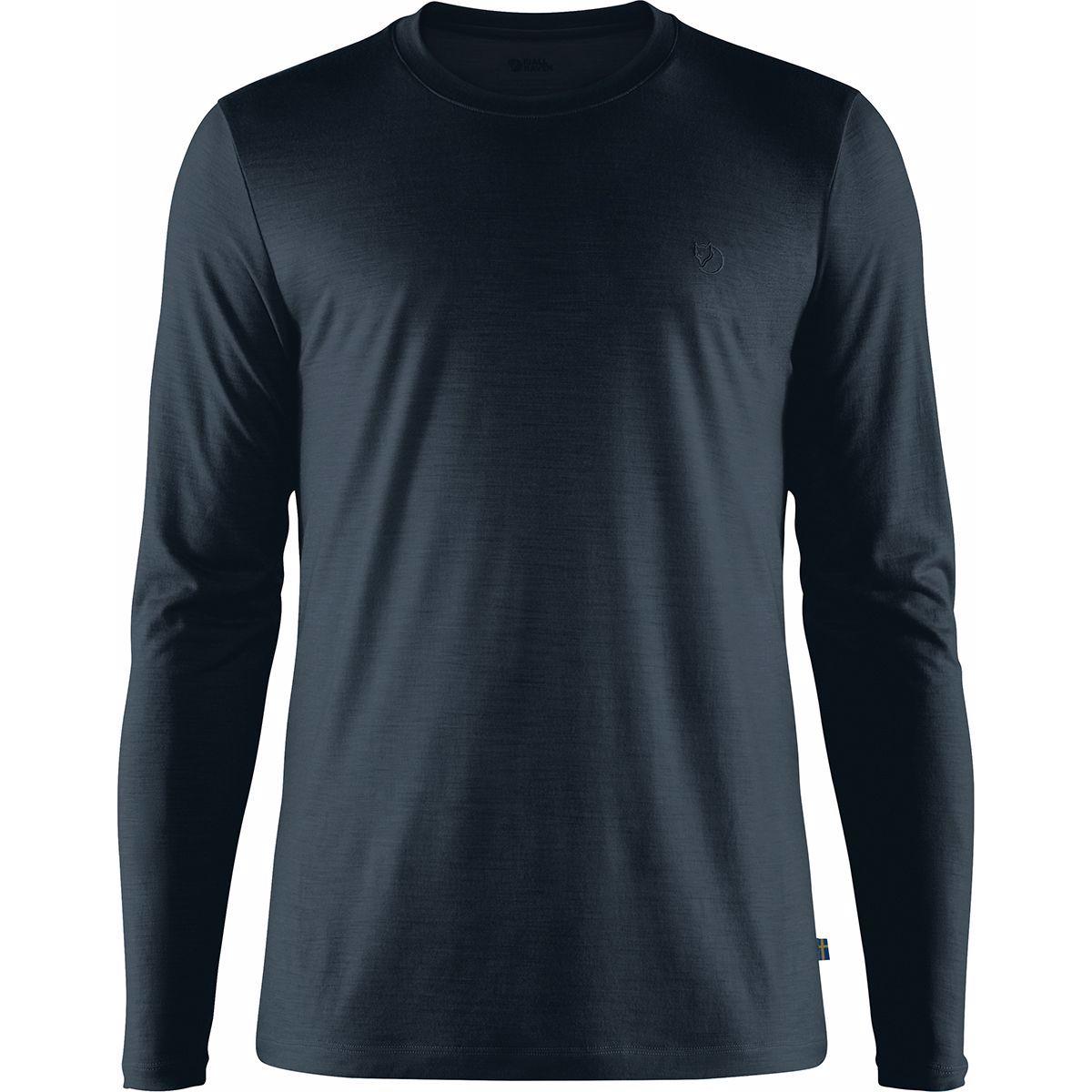 Fjällräven, Herren, Funktionsshirt, Abisko Wool Longsleeve, Blau, (S)