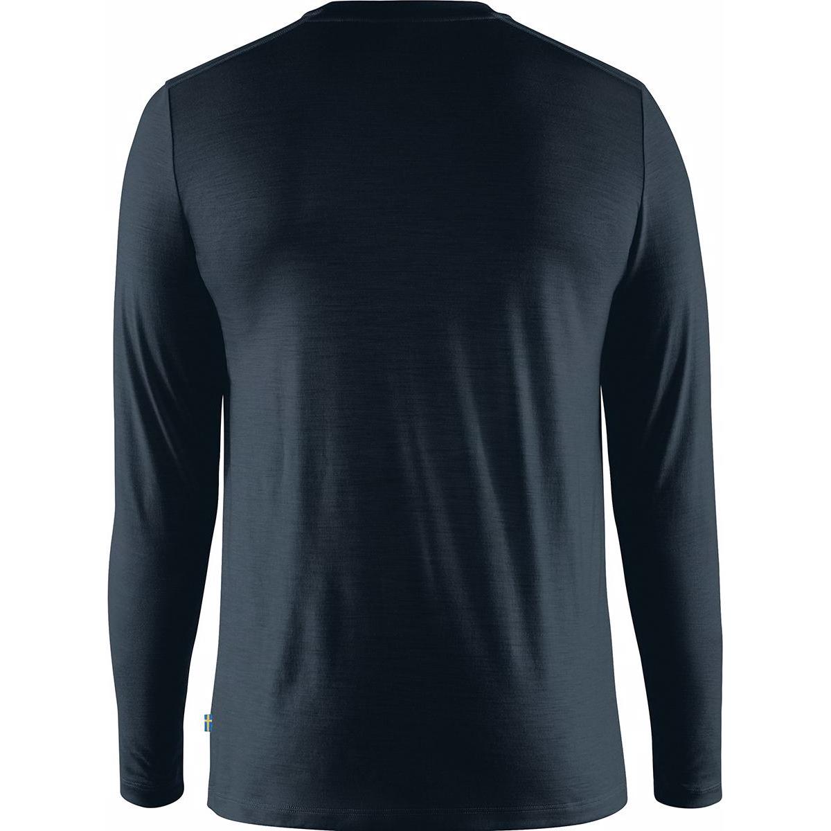 Thumbnail - Fjällräven, Herren, Funktionsshirt, Abisko Wool Longsleeve, Blau, (S)