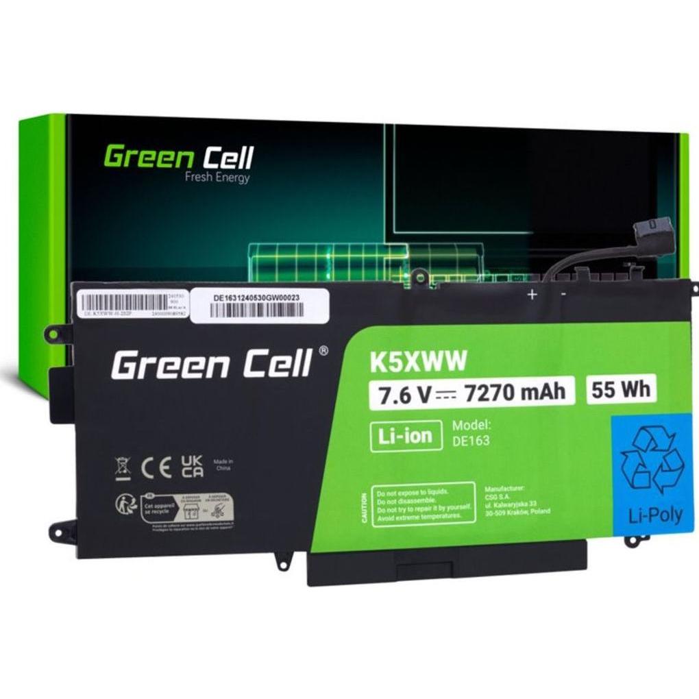 Thumbnail - GreenCell Green Cell Laptop Battery K5XWW for Dell Latitude 7390 2-in-1 5289 7389, Notebook Akku