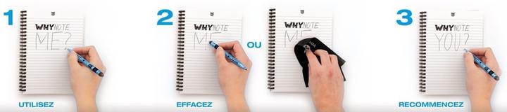 Image du produit Whynote Notizbuch A4 WNA4BOK01 starter-kit, schwarz (A4, À rayures, Couverture rigide)