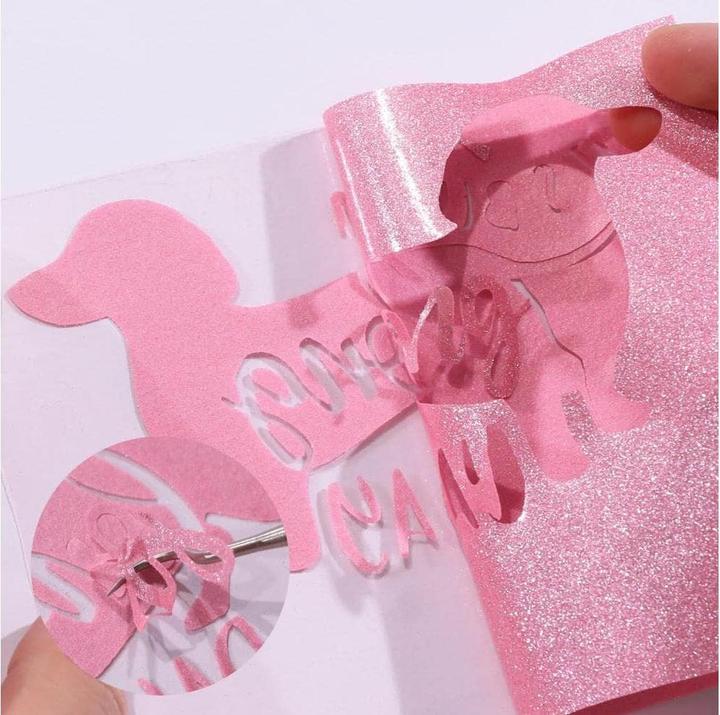 Produktbild Loklik Heat Transfer Vinyl Glitter - Pink