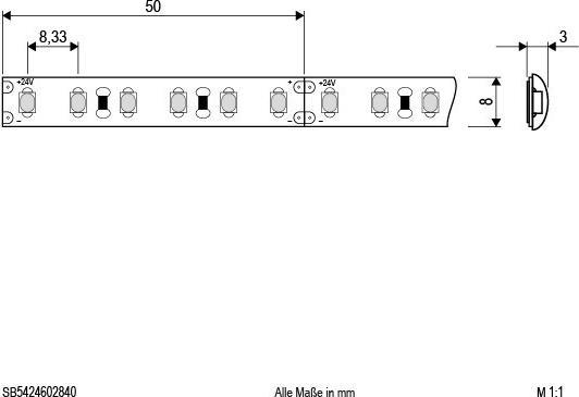 Image du produit EVN SB5424602840 LEDSuperbrightStrips IP54 4000K 48W (Blanc chaud, 500 cm, Intérieur)