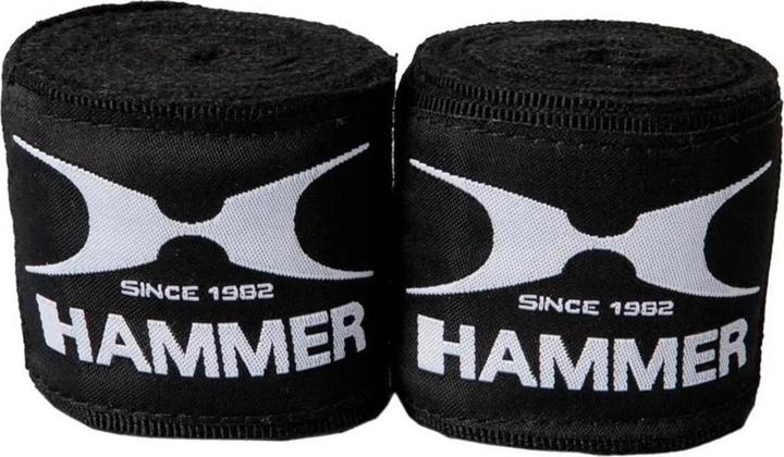 Immagine prodotto Hammer Fitness Bende da boxe, elastiche, 4,5 m - nero