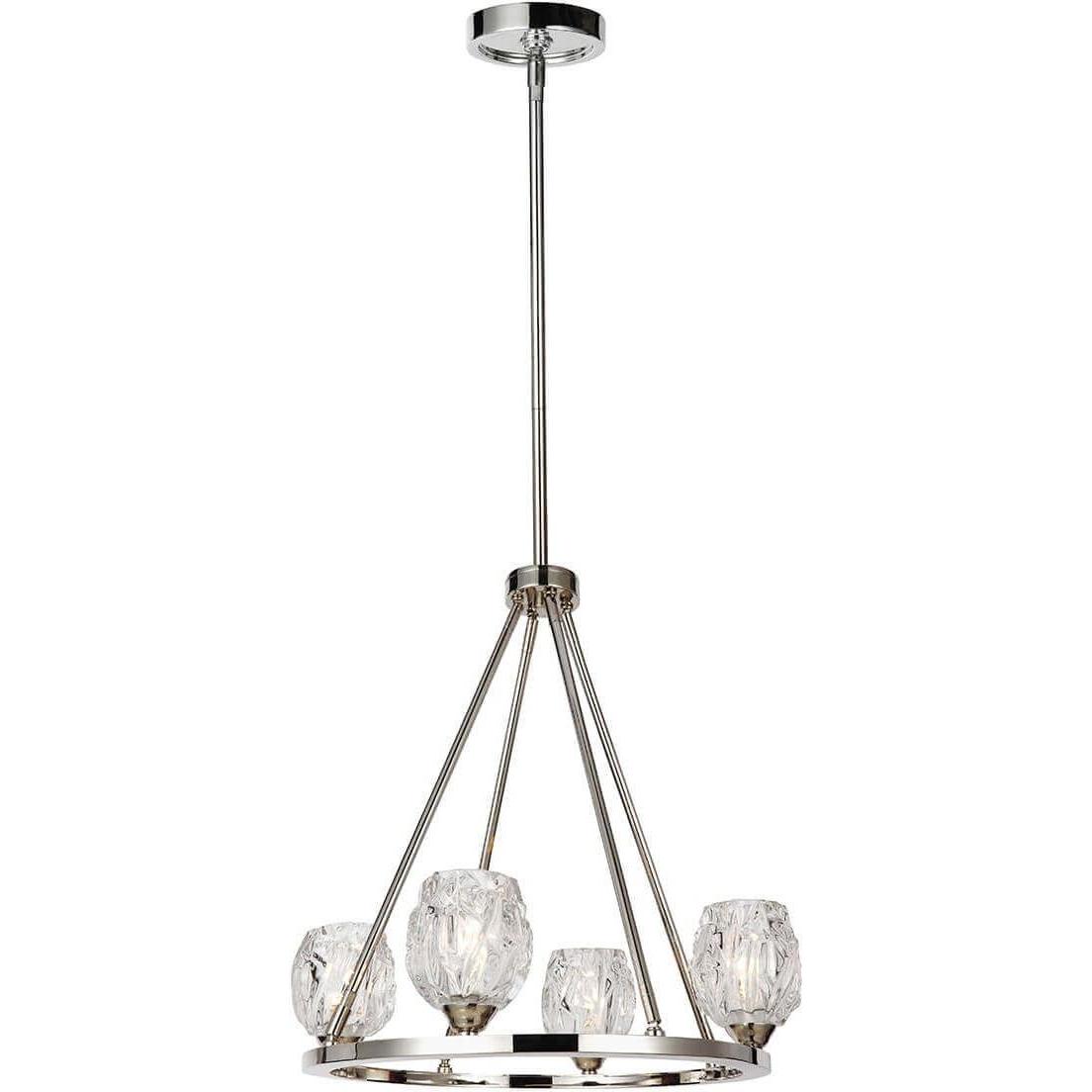 Elstead Lighting, Kronleuchter, Rubin LED Kronleuchter G9 4-fach Poliertes Nickel