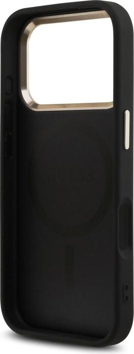 Produktbild Guess Case Magsafe 4G PU Leather Case With Triangle Logo And Gold Metal Camera Frame For iPhone 17 P (Apple iPhone 17 Pro)