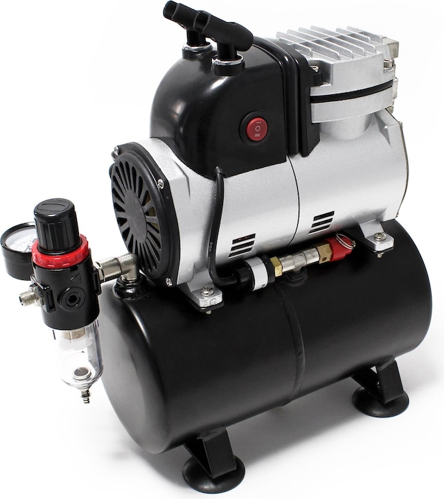 Wiltec Compresseur Aérographe AF189 Réservoir d'air Séparateur d'eau Réducteur de pression Manomètre