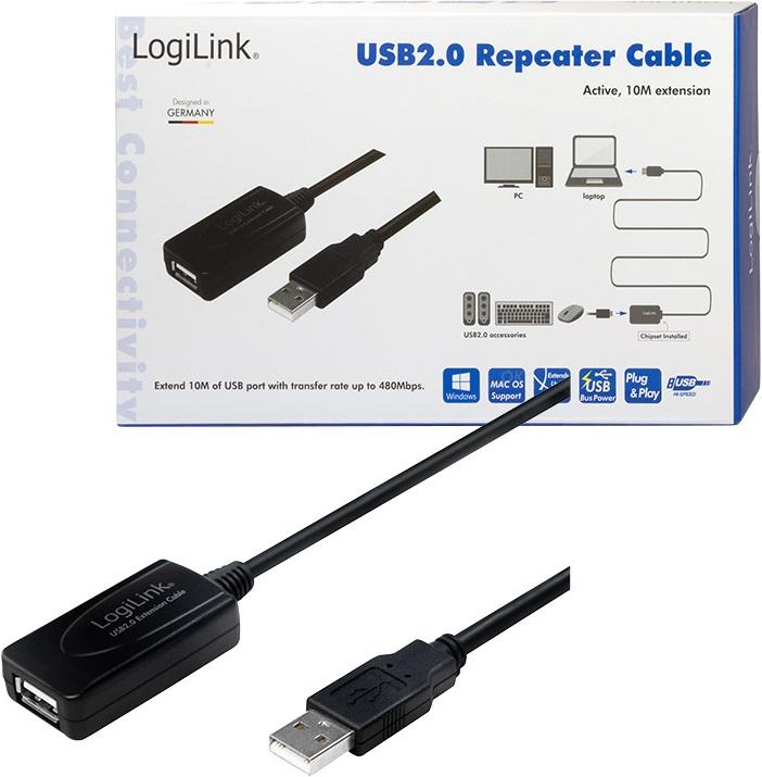 Produktbild LogiLink USB A - A (10 m, USB 2.0)
