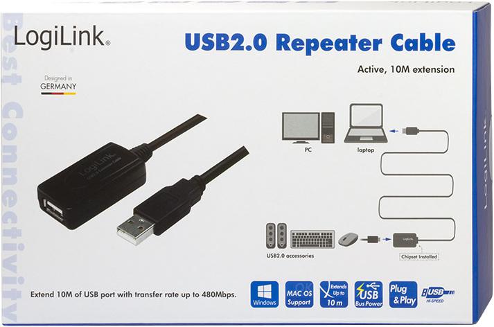 Produktbild LogiLink USB A - A (10 m, USB 2.0)