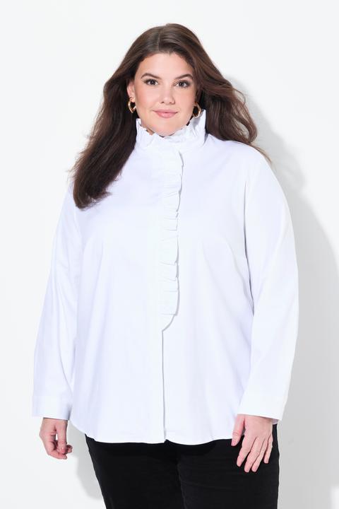 Produktbild Ulla Popken Bluse, Rüschen, Stehkragen, Langarm (50, 52)