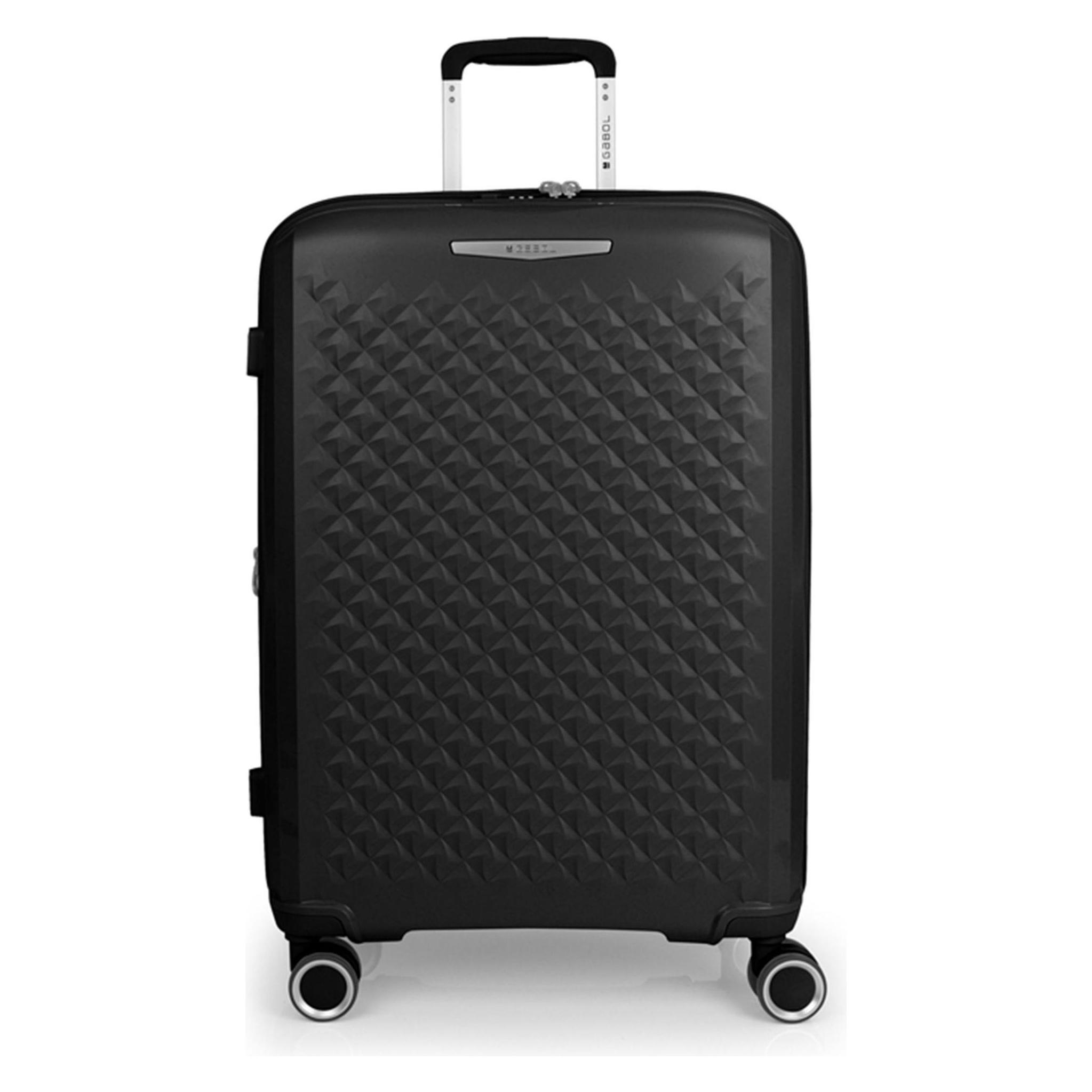 Gabol, Koffer, Queens 4 Rollen Trolley M 64.5 Cm Mit Dehnfalte, Schwarz, (72 l)