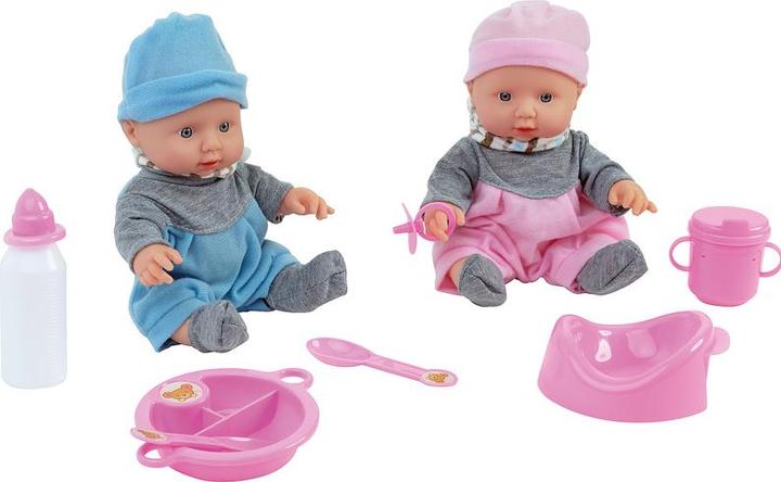Produktbild Winfun Zwillingspuppen mit 6 Geräuschen und Zubehör