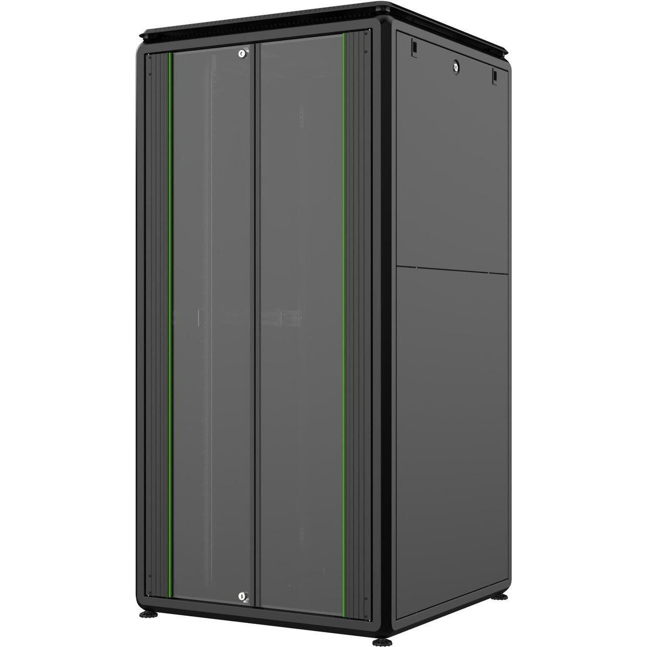 Logon RDL32U88BL Vrijstaande rek 32U 600kg Zwart rack (32 HE, 19 Zoll Rack), Serverschrank, Schwarz